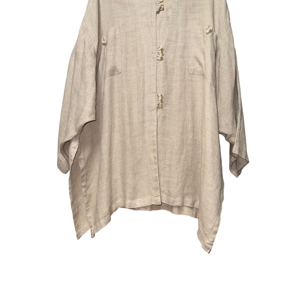 Jacque & Koko Women's 26-28 Linen Tunic Boho Minimalist Coastal Lagenlook Beachy - Picture 4 of 10